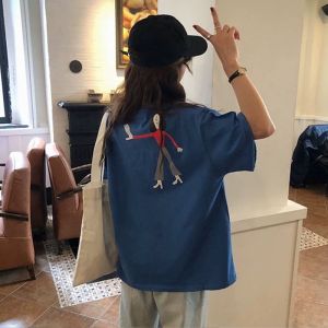 QIANSHUIYIYUN | Fashion Trendy Blue T-Shirt