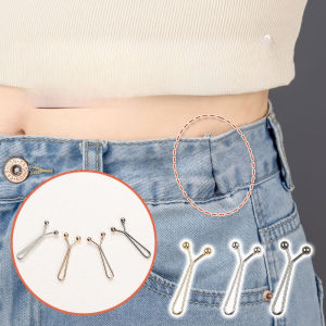 【♡Lovely girls house♡】4Pcs คลิปหนีบเอวใหม่ทำให้เสื้อผ้าสั้นลงหนีบผ้าโพกหัวสามารถแก้ไขเคื่องประดับแบบมุสลิมหมุดที่มองไม่เห็นได้และปรับขนาดได้