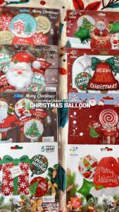 FCI Christmas Balloon Foil Set Available in 8 Designs Festive Appearance Eye Catching Finish Flexible Arrangement Attractive displays for photo backdrops