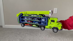 Kids Toys for 3 4 5 6 7 8 Years Old Boys Carrier Truck Transport Car Toys Foldable 2 Layer Car Race Track Playset with 25-in Race Track 6 Metal Toy Cars Birthday Toy Gift for Toddler Boys Girls