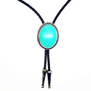 Bolo Tie MENS Suit Imitation Beeswax Pendant Turquoise Amber Simple Inlaid Plated Sterling Silver Vintage Support Wax Rope Carved