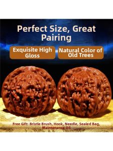 Large Kirin Pattern Play walnut Pair