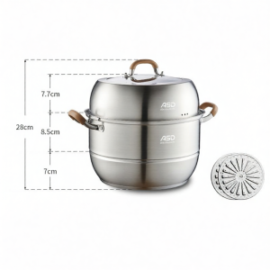 ASD | Stainless Steel Multi-layer Thickened Steamer Pot Three Layers
