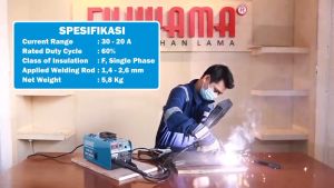 FUJIYAMA Mesin Las Inverter IGBT Travo MMA/MIG 120A Trafo Digital Tanpa Gas CO2 Free Kawat Las