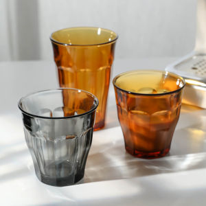 Heat Resistant Amber Glass Cup