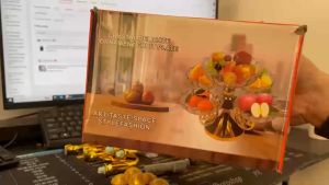 Khay Đựng Mứt TếtKhay Đựng Bánh Kẹo 4/5 Cánh Xoay 360 Phong Cách Châu Âu Tiện Lợi đĩa trái cây khôCánh tiên  mới 2025