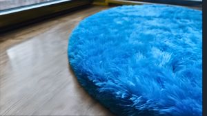 Karpet bulu bulat diameter 100 tebal 4.5cm isi busa Royal foam