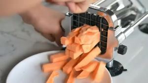 French Fry Cutter Heavy Duty French Fries Slicer Stainless Steel Potato Cutter for Sweet Potato Carrot Yam Cucumbers. 1/2 &