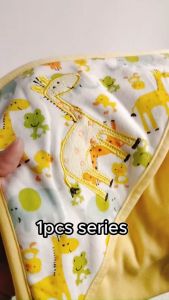 Newborn Baby hooded blanket cotton swaddle wrap blanket hoodie bedung bayi selimut bayi bertopi