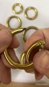 epeach 1 Piece Open O Ring Spring Buckle Old Gold | O Ring Key Ring Handbag Bag Accessories DIY Chain E0068