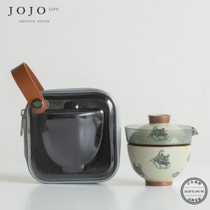Jojos L PD Annoyed Glass Tea Set Office Ceramic Tea Cups Chinese Style Tea Brewing Tools Short Body Fast Guest Cup Cover Bowl
