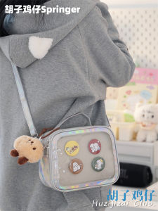 กระเป๋าผ้าไนลอนพิมพ์ลายชุดนักเรียนญี่ปุ่นสีพื้น กระเป๋าถือแบบหนัง PU ทรงสี่เหลี่ยม กระเป๋าสะพายไหล่แบบลำลองสำหรับเยาวชน