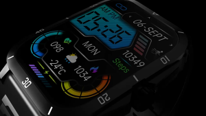Smart Watch Men IP68 3ATM Waterproof Outdoor Sports Fitness Tracker 24H Health Monitor Smartwatch Men 430mAh