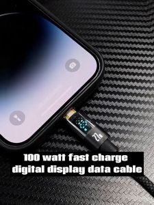 【TOP 1】Xiaomi 8801 จอแสดงผลดิจิทัล ชาร์จเร็ว สําหรับ 120W สายเคเบิล Type C USB สายเคเบิลข้อมูล Samsung โทรศัพท์ สายชาร์จ สายข้อมูล สายชาร์จเร็ว สําหรับ