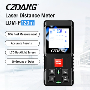 120M Laser Rangefinder Electronic Level Ruler High Precision LCD Display Smart Digital Range Finder Laser Distance Meter