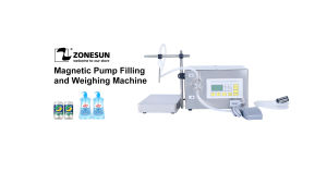 ZONESUN ZS-MP251W Magnetic Pump Strong Acid Liquid Edible Oil Liquid Filling and Weighing Machine Milk Juice Water Bottle Filler