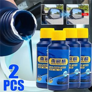 2Pcs Car Windshield Washer Fluid 60ML Concentrated Dirt Remover Fragrant Can Be Diluted with 4L Glass Water Auto Efficient Wiper Fluid Cleaning Tool