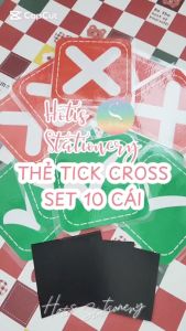 Set 10 Thẻ Tick Cross Caro Hotis trả lời đúng sai thẻ trắc nghiệm giáo cụ dạy học