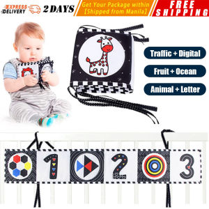 ❤️【 12 Pages】Montessori Baby Cloth Books Soft Rustle Sound Baby Books Infant Early Learning Educational Toys for 0 -12 Months Toddler Gifts LZC-Soft-Book