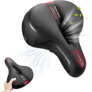 อานจักรยาน Hollow Breathable จักรยานที่นั่ง MTB ROAD BIKE Saddle Shock Absorbing สบาย Big BUTT จักรยานที่นั่งคําเตือนความปลอดภัย
