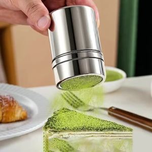 Bộ Lọc Bột Cà Phê Bằng Thép Không Gỉ Có Nắp Đậy - Bộ Nhiều Cái 1/2/4 Chiếc Dùng Cho Bột Đường Muối Bột Đường Trang Trí Lọc Gia Vị Nướng BBQ Dùng Trong Nhà Bếp