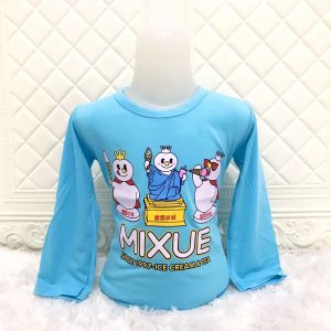 KAOS ANAK PEREMPUAN MIXUE LENGAN PANJANG USIA 1-12 TAHUN // BAJU ANAK CEWWK