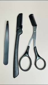 1/3/5Pcs Eyebrow Razor Shaper Shavers Trimmers For Women And Men Face Hair Removers Multipurpose Exfoliating Face Razor Black