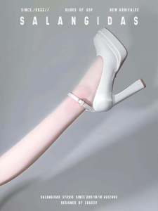 Giày Cao Gót Mary Janes Da Thật Cao Cấp Cho Nữ Mùa Xuân Hè Mới Về Đế Dày Chống Thấm Nước Gợi Cảm Váy Dài Đi Diễn