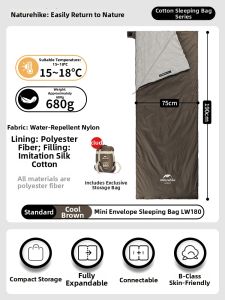 NatureHike | Ultralight Portable Single Sleeping Bag Camp Use