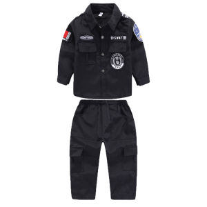 REDAIJINGLING | Winter Insulated Police Officer Costume for Boys