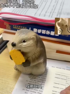 尖叫土拨鼠玩具抢饼干大叫玩偶创意搞怪整蛊摆件Scream Marmot toy snatching cookies yelling puppet creative prank doll funny trick figurine