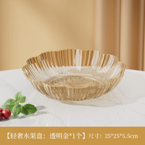Elegant Crystal Fruit Basket Decorative Home Living Room Tea Table Luxury Minimalist Style Storage Organizer Plastic Material