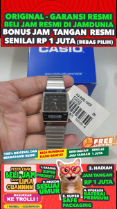 CASIO ORIGINAL - CASIO AQ-800E-1ADF - WOMEN NG - STAINLESS STEEL - Silver Jam dunia JD18ST # Jam Tangan Wanita Jam Tangan Anti Air + CASIO AQ-800E-1A AQ 800E 1A AQ-800E AQ800 AQ-800 AQ800E $ ST S003