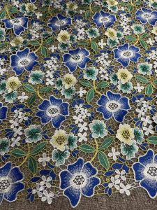 Nigerian Luxury Sequins Net Lace Fabric High Quality African Beaded Lace for Women Wedding Party Dress Sewing French Style