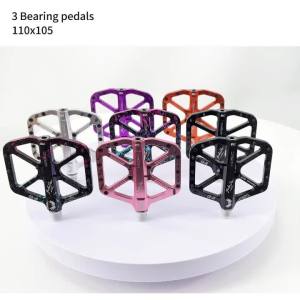 KRSEC | KRSEC MTB Bicycle Pedal CNC 3 Bearings Titanium Non-slip BMX Road Bike Pedals Aluminum Alloy Bike Parts for Cycling Accessories