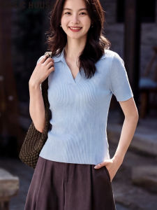 Basic House | Áo Thun Polo Cổ Sơ Mi Slim Fit Chất Lụa Băng Giá Màu Xanh Dài Ngắn Tay Mùa Hè