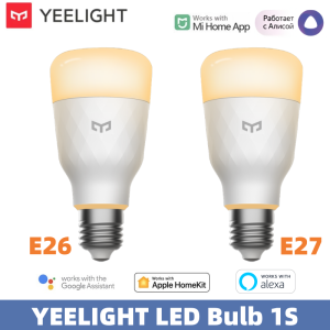 YEELIGHT | YEELIGHT LED Bulb 1S Smart Light E26/E27 Warm White Light Adjustable Brightness WiFi Voice Control 2700K For Homekit Google