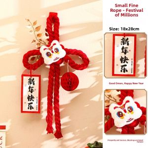 Festive Thousand Character Knot Decoration for Moving into a New Home Bedroom Door Handle Ornament Housewarming Celebration
