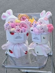 Creative Kirby Star Bouquet Doll Gift for Girlfriend Birthday Valentines Day Girls Toys Plush Customizable Decorative Item