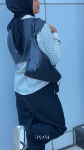 AXAM by Audi Marissa Jihyo Bag Tas Kulit Wanita Handbag For Women Tas Bahu AXA-MI2402 Charcoal