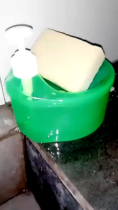 500ML NEW Round shape dishwashing soap liquid pump soap dispenser with free sponge