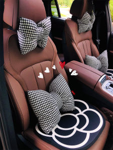 Gối Bảo Vệ Gáy Xe Ô Tô Thông Dụng Bốn Mùa Gối Bảo Vệ Cổ Gối Tựa Lưng Xe Ô Tô Họa Tiết Houndstooth Gối Tựa Cổ Nội Thất Đệm Tựa Cho Nữ