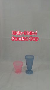 Plastic #7717 Halo Halo Sago Gulaman Ginumis Ice cream Sundae Mais con Yelo Saba Coke Rootbeer Dessert Glasses