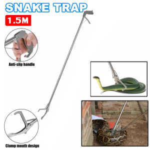 150cm Snake Stick Catcher Stainless Steel Snake Tongs Clamp Long Handle Snake Catcher