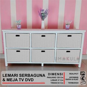 LEMARI RAK 6 WARNA POLOS ROTAN SINTETIS MURAH / LACI SERBAGUNA MODERN / RAK PENYIMPANAN BAJU /BERKAS MEJA TV MINIMALIS TERMURAH 2023