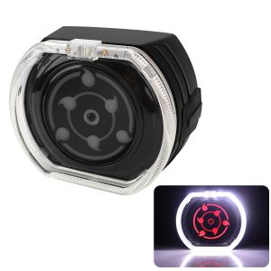 3 Inch Motorcycle Rear Tail Decorative Light Cool Rotating Wheel Eyes RGB Aperture Flashing Brake Rear License Plate Light
