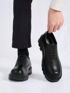 Warrior | Thick Sole Elevation Derby Shoes