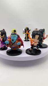 Bandai | One Piece 8 mini stamps cartoon characters PVC collection seal ornaments gifts