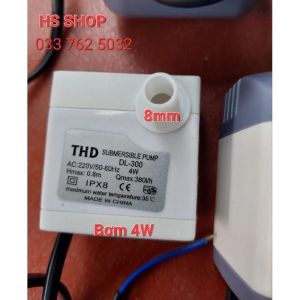 Máy bơm nước chìm mini 4W 8W 13W 16W 18W 25W 30W 32W dùng điện 220V Bơm quạt hơi nước Bể cá thủy sinh Hòn non bộ