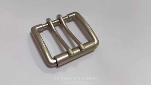 40mm Double Pin Metal Belt Buckle Fits 37mm-39mm Leather Belt End Bar Craft Parts